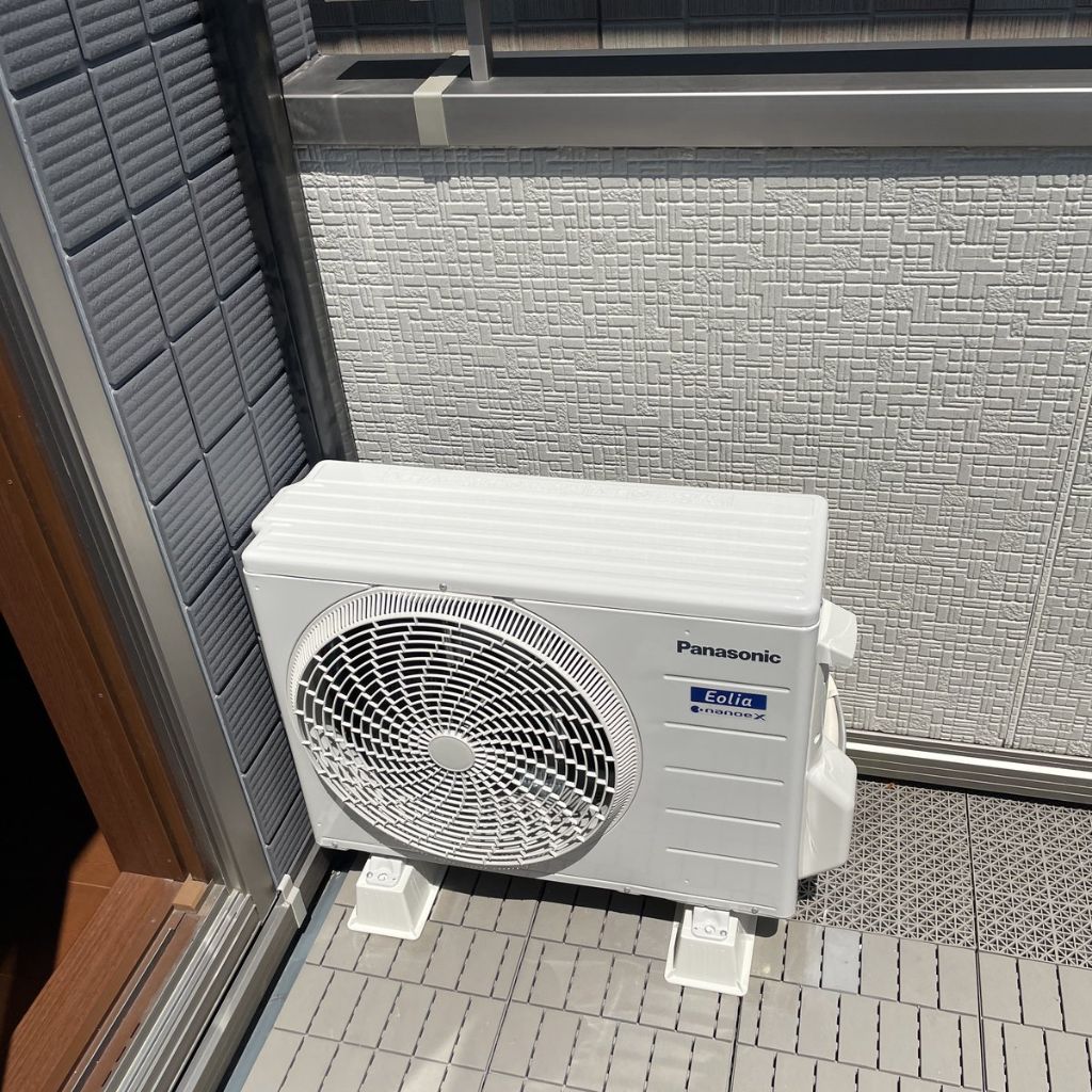 Panasonic室外機の設置完了写真